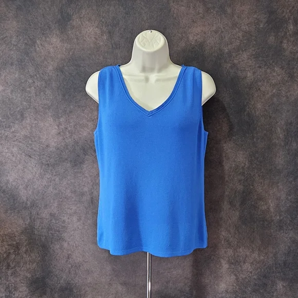 Chico's Blue Sleeveless Sweater - Picture 5 of 8